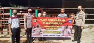 Polres Lampung Utara Turun Tangan Awasi Penyakit Mulut dan Kukuh Hewan Ternak Sapi